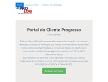 Tablet Screenshot of progressocargo.com.br